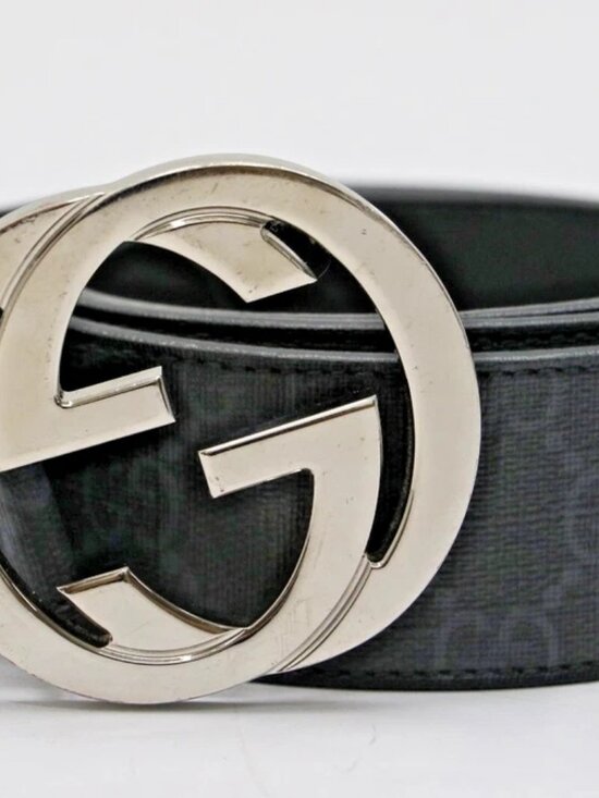 GUCCI GG Supreme with Interlocking G buckle Black Belt Size 95/38 main image 5